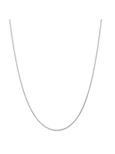 Load image into Gallery viewer, 14k White Gold 1mm Round Wheat Chain Necklace
