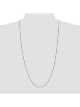 Load image into Gallery viewer, 14k White Gold 1mm Wide Polished Box Chain Necklace