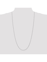 Load image into Gallery viewer, 14k White Gold 1mm Round Wheat Chain Necklace