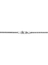 Load image into Gallery viewer, 14k White Gold 1.6mm Wide Rope Chain Necklace
