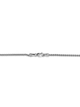Load image into Gallery viewer, 14k White Gold 1.65mm Wide Wheat Chain Necklace