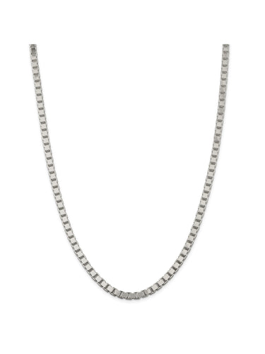 925 Sterling Silver 4.5mm Wide Box Chain Necklace