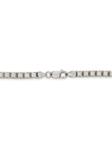 925 Sterling Silver 4.5mm Wide Box Chain Necklace