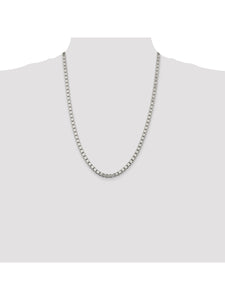 925 Sterling Silver 4.5mm Wide Box Chain Necklace