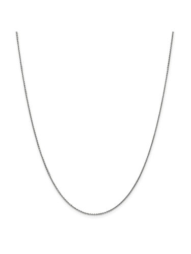 14k White Gold .9mm Cable Chain Necklace