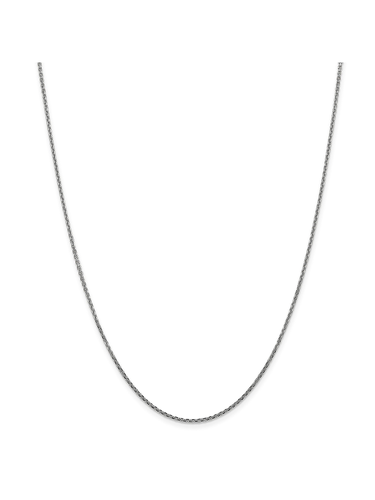 14k White Gold 1.3mm Cable Chain Necklace