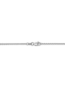 14k White Gold 1.3mm Cable Chain Necklace