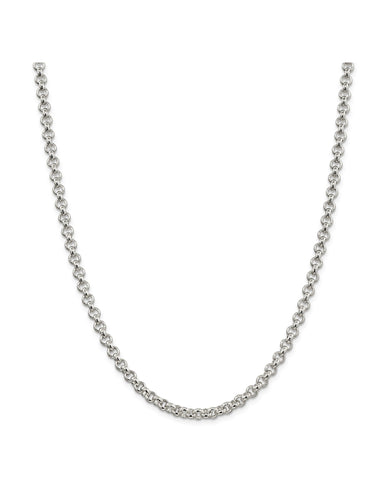 925 Sterling Silver 5mm Rolo Chain Necklace