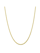 Load image into Gallery viewer, 10k Yellow Gold 2.25mm D/C Extra-Lite Rope Chain Necklace