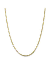 Load image into Gallery viewer, 10k Yellow Gold 3mm Wide Figaro Chain Necklace