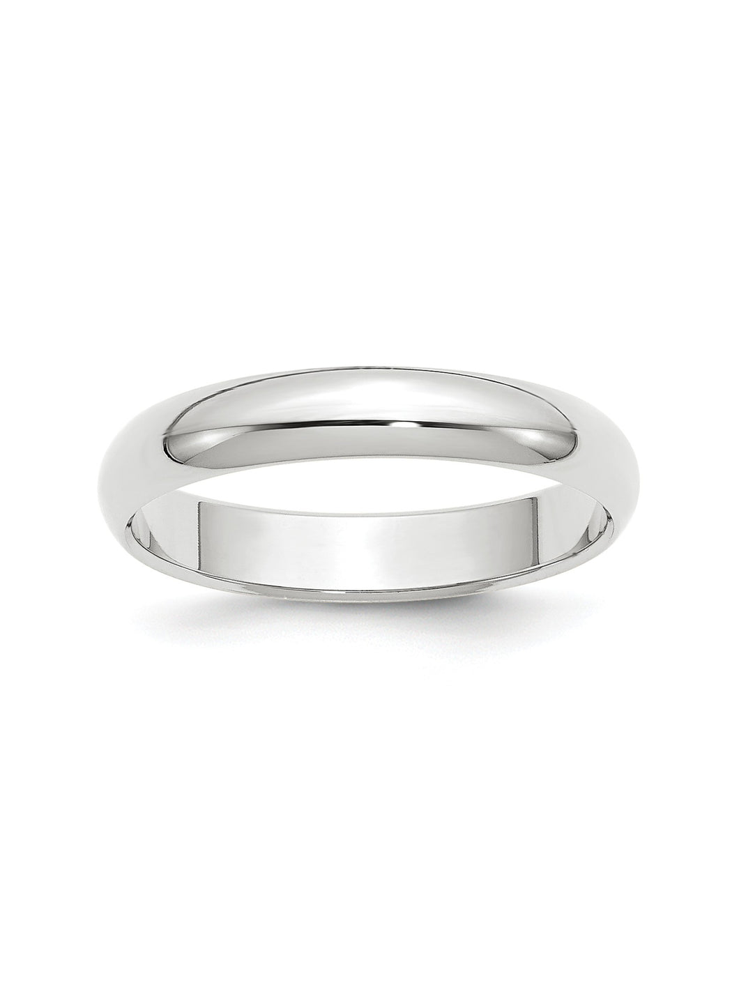 Standard Fit Domed Ring in 14k White Gold - 4 Mm