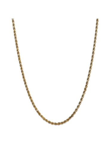 14k Yellow Gold 3.5mm Rope Chain Necklace