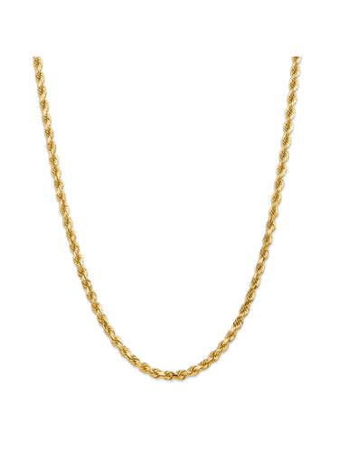 14k Yellow Gold 5mm Rope Chain Necklace