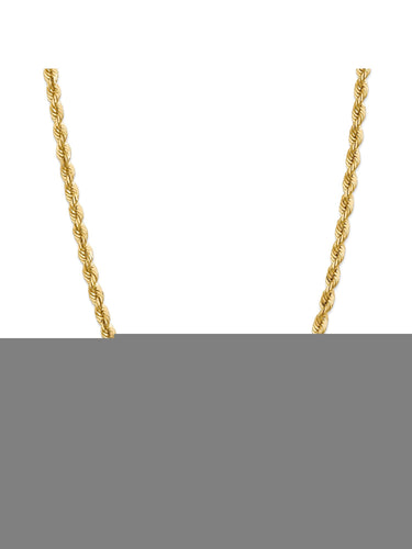 14k Yellow Gold 5.5mm Rope Chain Necklace