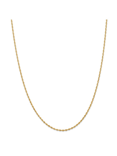 14k Yellow Gold 2mm Quadruple Rope Chain Necklace