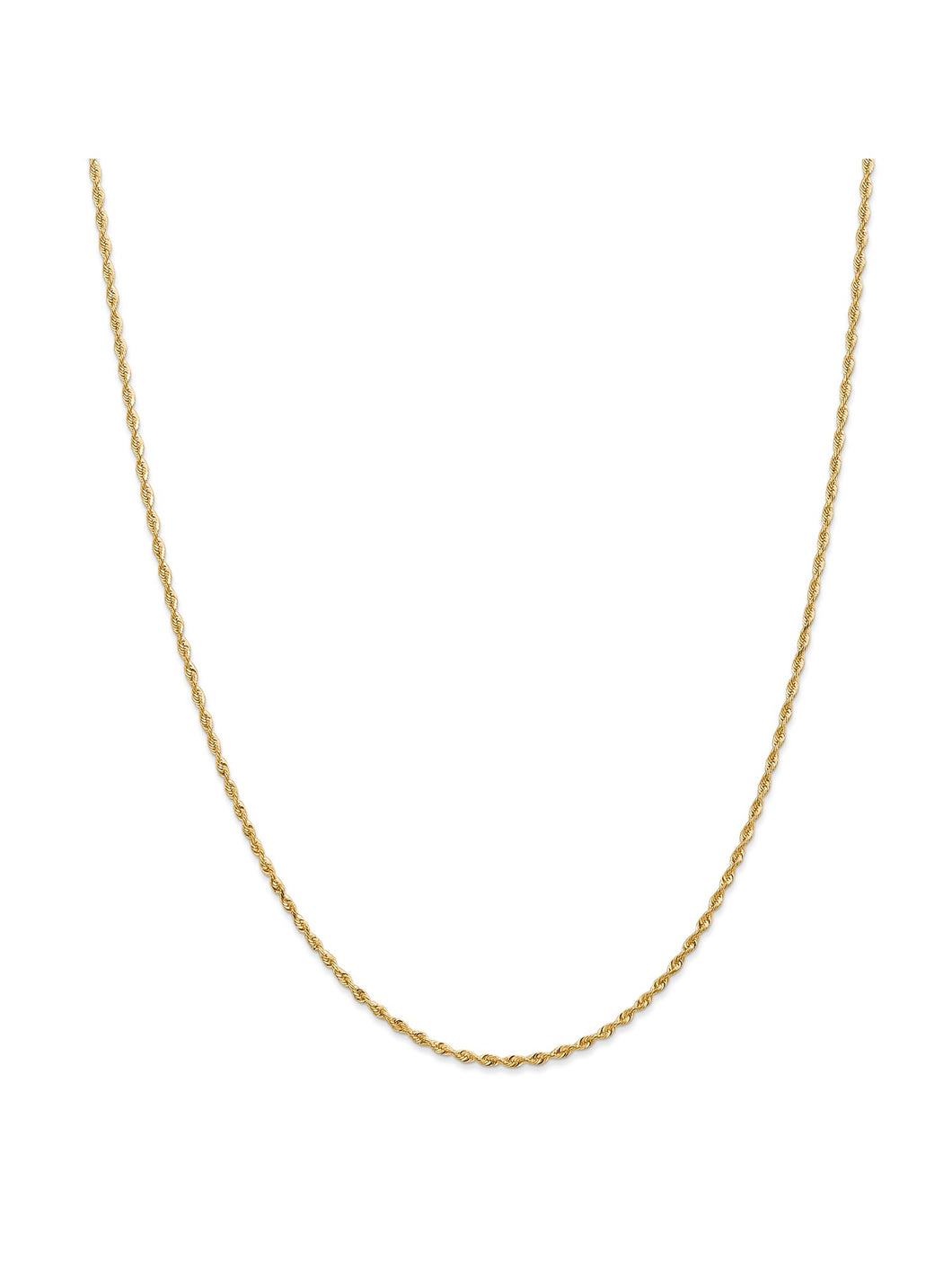 14k Yellow Gold 2mm Quadruple Rope Chain Necklace