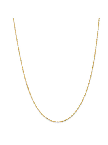 14k Yellow Gold 1.1mm Wide Singapore Chain Necklace