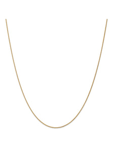 14k Yellow Gold 1.1 Wheat Chain Necklace