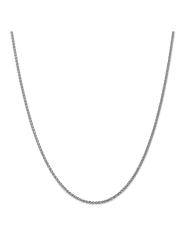 14k Yellow Gold 1mm Wide Wheat Chain Necklace