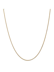 14k Yellow Gold 1.25mm Wide Wheat Chain Necklace