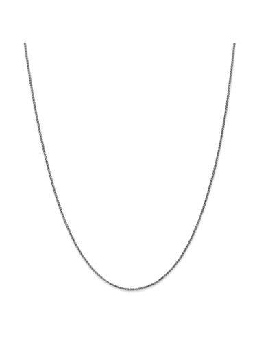 14k White Gold 1.2mm Spiga Chain Necklace
