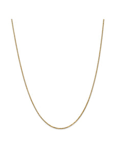 14k Yellow Gold 1.3mm Box Chain Necklace