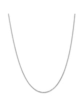 Load image into Gallery viewer, 14k White Gold 1.25mm Wide Box Chain Necklace