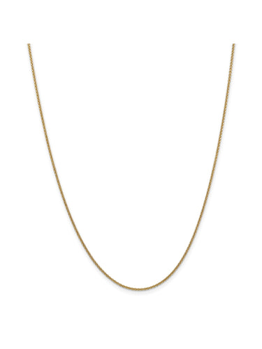 14k Yellow Gold 1.5mm Wide Cable Chain Necklace
