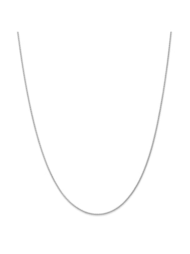 14k White Gold 1.2mm Parisian Wheat Chain Necklace