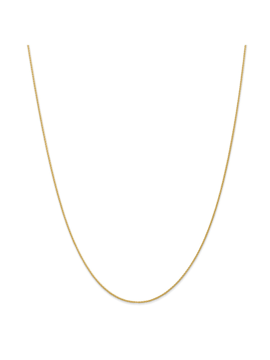 14k Yellow Gold 0.95mm Wide Wheat Chain Necklace