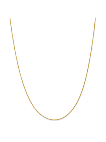 14k Yellow Gold 1.2mm Parisian Wheat Chain Necklace