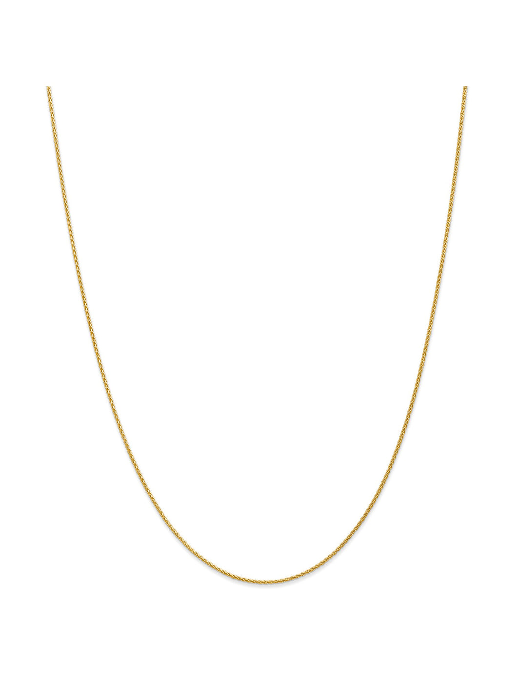 14k Yellow Gold 1.2mm Parisian Wheat Chain Necklace