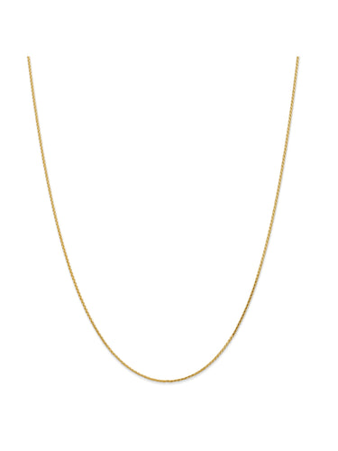 14k Yellow Gold 1mm Wheat Chain Necklace
