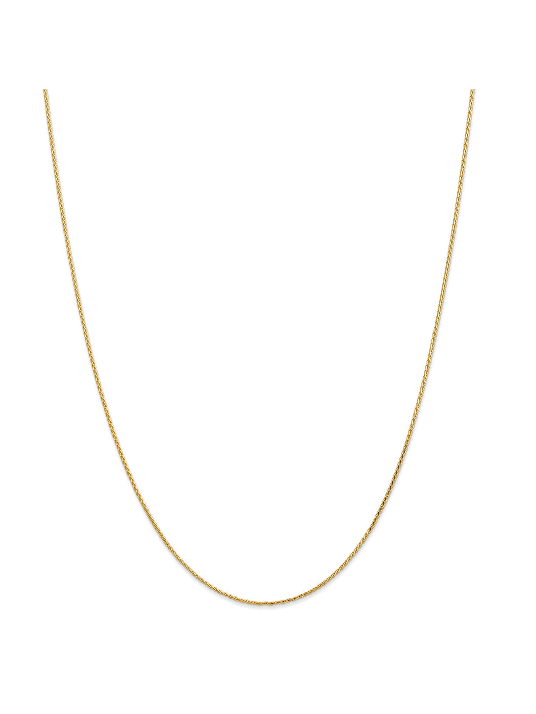 14k Yellow Gold 1mm Wheat Chain Necklace