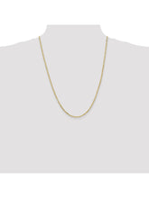 Load image into Gallery viewer, 10k Yellow Gold 2.2mm Wide Figaro Chain Necklace