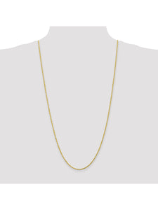 10k Yellow Gold 2.25mm Handmade Rope Chain Necklace