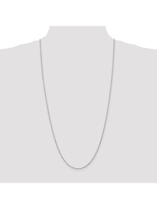 14k White Gold 1.6mm Wide Rope Chain Necklace