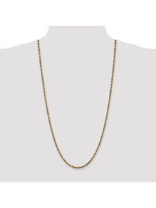 14k Yellow Gold 3.5mm Rope Chain Necklace