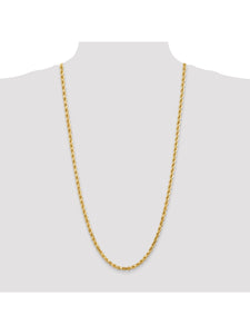 14k Yellow Gold 5mm Rope Chain Necklace