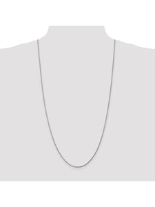 14k White Gold 1.8mm Wide Rope Chain Necklace
