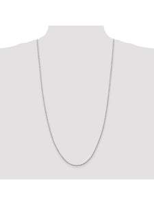 14k White Gold 2mm Rope Chain Necklace