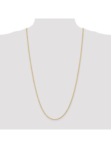 14k Yellow Gold 1.6mm Wide Rope Chain Necklace