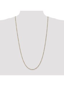 14k Yellow Gold 2mm Wide Milano Rope Chain Necklace