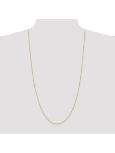 14k Yellow Gold 1.1mm Wide Singapore Chain Necklace