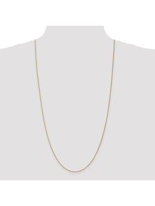 14k Yellow Gold 1.1 Wheat Chain Necklace