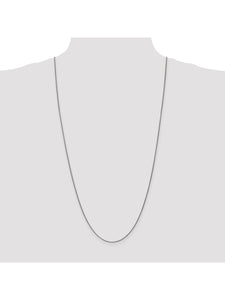 14k White Gold 1.2mm Spiga Chain Necklace