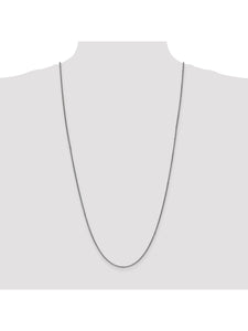 14k White Gold 1.4mm Wide Wheat Chain Necklace