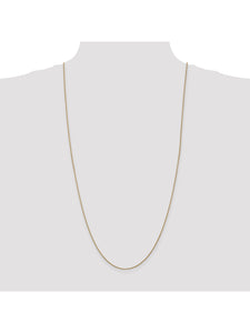 14k Yellow Gold 1mm Wide Wheat Chain Necklace