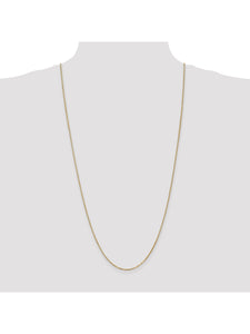 14k Yellow Gold 1.3mm Box Chain Necklace