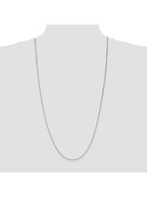 Load image into Gallery viewer, 14k White Gold 1.1mm Wide Box Chain Necklace